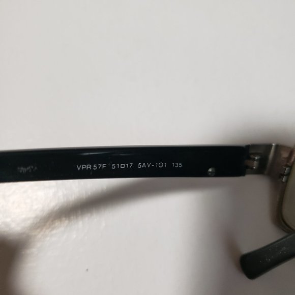 AUTHENTIC PRADA MADE IN ITALY BLACK AND SILVER FRAME GLASSES WITH ORIGINAL CASE - Picture 5 of 8